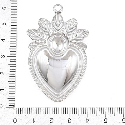 304 Stainless Steel Big Pendants STAS-G398-10GP-1