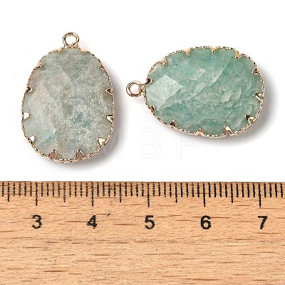 Natural Amazonite Faceted Pendants G-Q169-01G-02-1