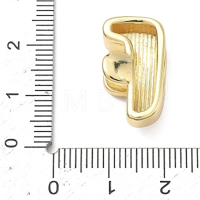 Brass Initial Beads KK-B167-27G-01F-1