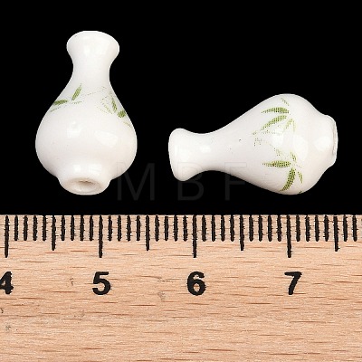 Handmade Printed Porcelain Beads PORC-T136-03A-02-1