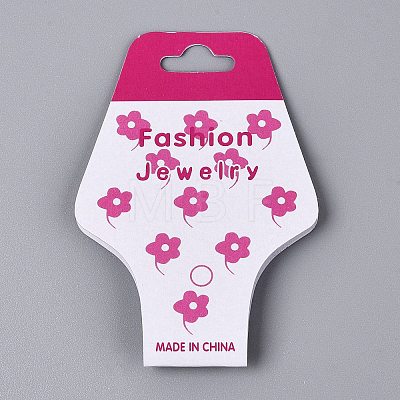 Fold Over Cardboard Paper Jewelry Display Cards for Necklace & Bracelet Storage CDIS-N004-02-1