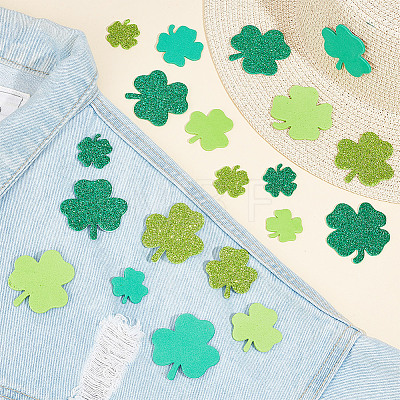 500Pcs Saint Patrick's Day Clover Foam Sticker DIY-WH0430-457-1