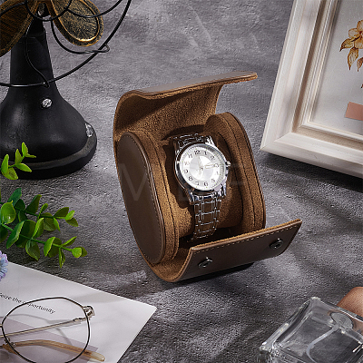 Portable Travel PU Leather Watch Storage Gift Boxes CON-WH0084-87B-1