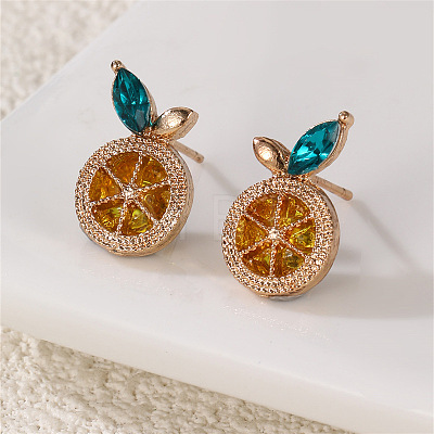 Alloy Enamel Stud Earrings WG4680E-05-1