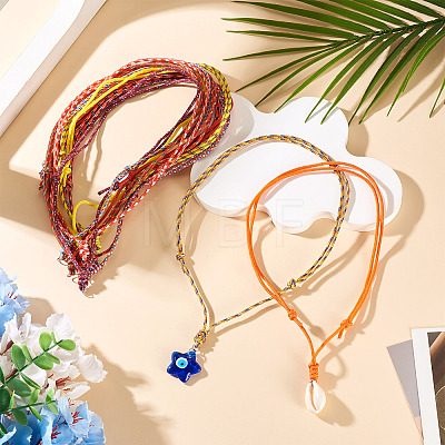 12Pcs 12 Colors Polyester & Spandex Cord Necklace Making AJEW-TAC00070-1