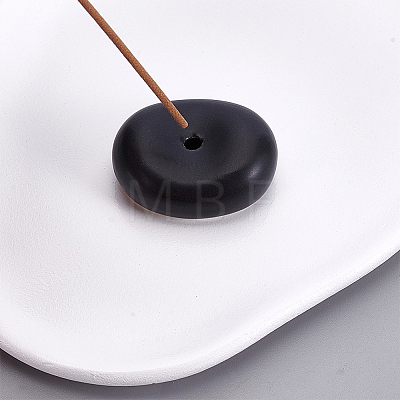 1Pc Oval Ceramic Incense Burner Holder AJEW-ME0003-93A-1