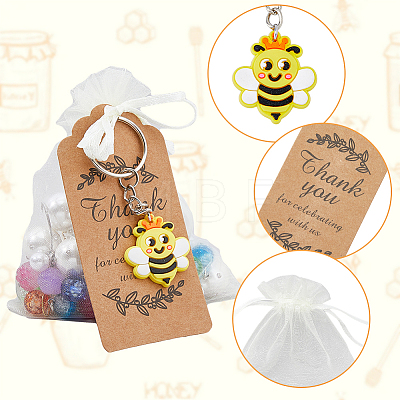 Bees Theme Keychain Favors Set DIY-FH0005-33-1