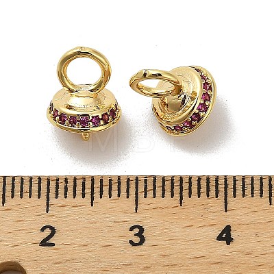 Brass Micro Pave Cubic Zirconia Cup Pearl Peg Bails Pin Pendants KK-S397-05B-1