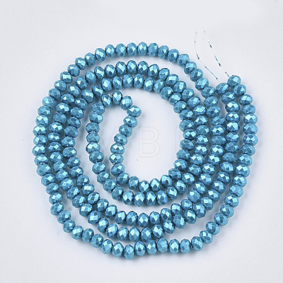 Spray Painted Glass Pearl Beads Strands HY-T001-002A-02-1