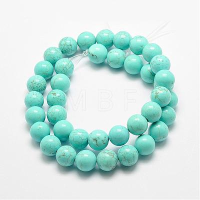 Natural Magnesite Beads Strands G-E384-01-8mm-1
