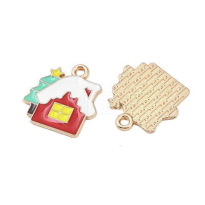 Christmas Alloy Enamel Pendants FIND-I067-02KCG-10-1