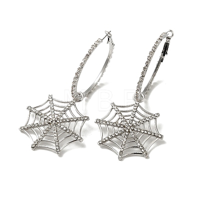 Halloween Alloy Tassels Hoop Earrings EJEW-K274-02P-1