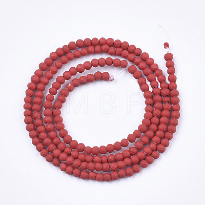 Spray Painted Non-magnetic Synthetic Hematite Beads Strands G-T124-12A-1