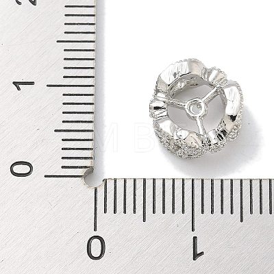 Rack Plating Brass Micro Pave Cubic Zirconia Spacer Beads KK-L224-033P-1