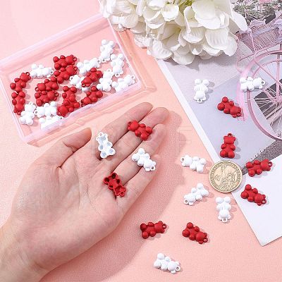 SUPERFINDINGS 40Pcs 2 Color Spray Painted Alloy Pendants FIND-FH0003-04-1