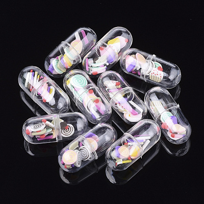 Openable Transparent Plastic Capsule Container KY-S159-03D-1