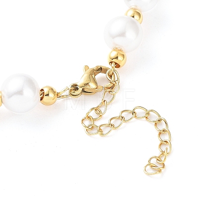 Plastic Pearl Beaded Necklace NJEW-F317-04G-1