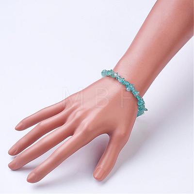 Natural Apatite Beaded Bracelets BJEW-JB02681-02-1