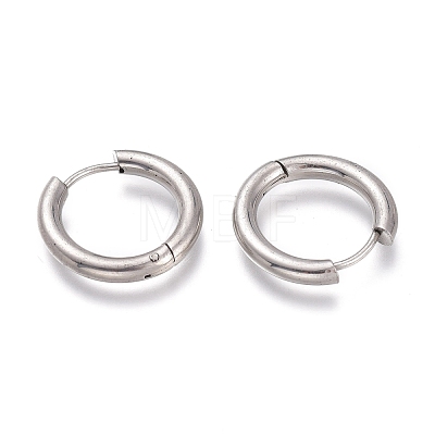 Tarnish Resistant 201 Stainless Steel Huggie Hoop Earrings EJEW-L256-05D-P-1