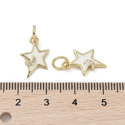 Brass Micro Pave Cubic Zirconia Pendants KK-L209-076G-02-1