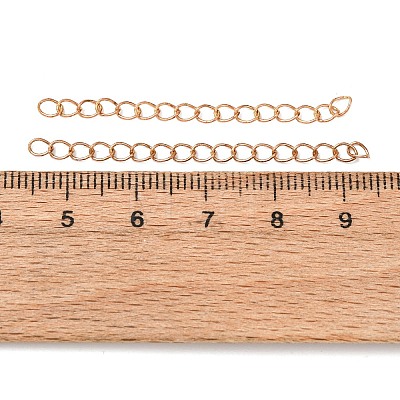 Brass Curb Chain Extender KK-T069-35C-1