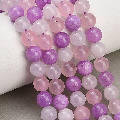 Natural White Jade & Madagascar Rose Quartz & Dyed White Jade Beads Strands GG-CBA1A62-A01-01-1