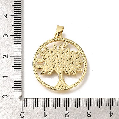 Rack Plating Brass with Cubic Zirconia Pendants KK-Z086-11G-01-1