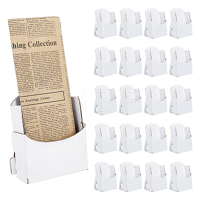 Corrugated Paper Mounted Brochure Stand Rack AJEW-WH0077-214-1