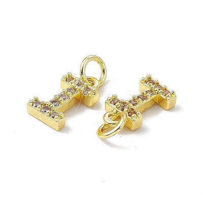 Real 18K Gold Plated Brass Micro Pave Clear Cubic Zirconia Charms KK-E068-VB452-I-1