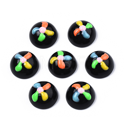 Opaque Resin Enamel Cabochons CRES-N031-010-1