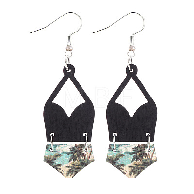 Alloy with Imitation Leather Dangle Earrings FS-WG30D02-19-1