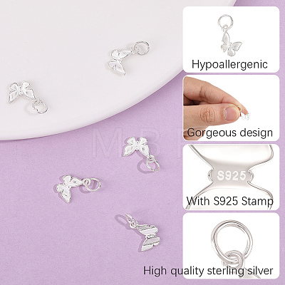 5Pcs 925 Sterling Silver Charms STER-BBC0009-44A-1