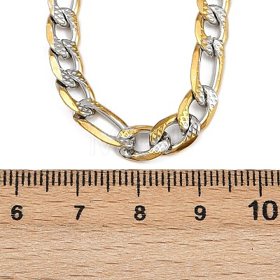 6MM 304 Stainless Steel Figaro Chain Necklaces for Women NJEW-G177-02GP-1