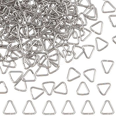 500Pcs 304 Stainless Steel Triangle Rings STAS-SC0005-43-1