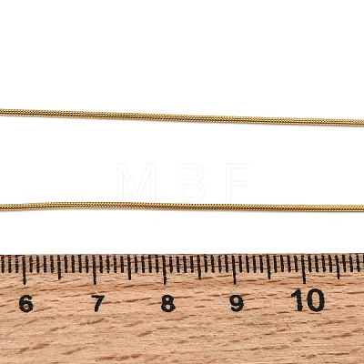 0.9MM Unisex 304 Stainless Steel Round Snake Chain Necklaces NJEW-P356-04G-1