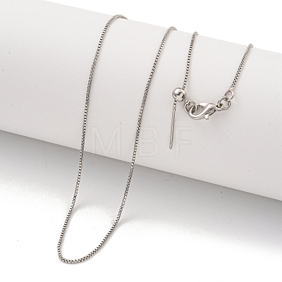 Brass Box Chain Necklaces for Women NJEW-G084-09P-1