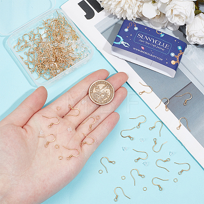 120Pcs 304 Stainless Steel French Earring Hooks with Coil STAS-SC0008-47-1