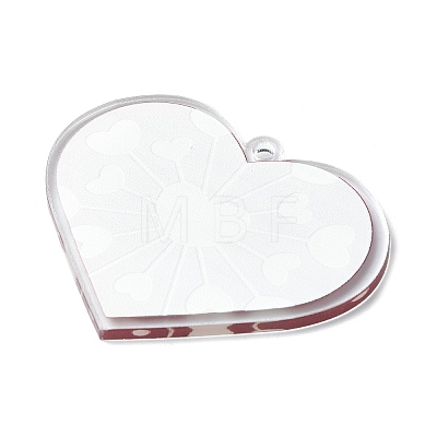 Valentine's Day Transparent Acrylic Pendant OACR-A025-02A-1