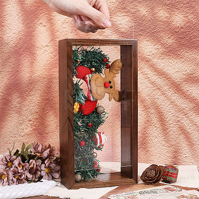 Wood Display Cases with Double Clear Acrylic Slider Lids ODIS-PH0009-25-1