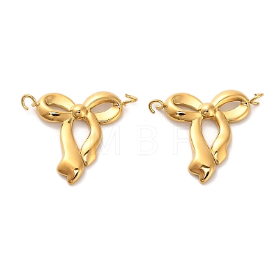304 Stainless Steel Bowknot Connector Charms STAS-R160-01G-1