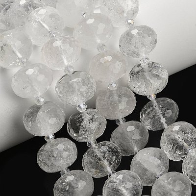 Natural Quartz Crystal Beads Strands G-L642-I02-18x13mm-1
