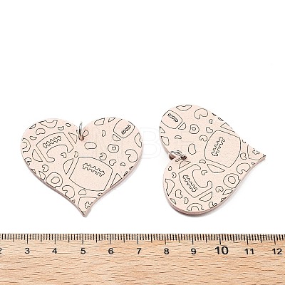 Printed Wood Pendants FIND-R050-02D-1