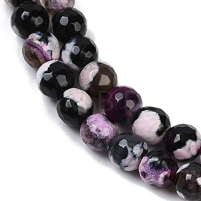 Natural Fire Crackle Agate Beads Strands G-C082-A01-30-1