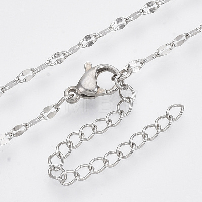 304 Stainless Steel Cable Chains Necklace STAS-T053-01P-NF-1