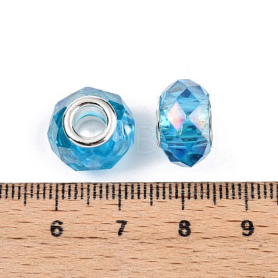 Transparent Glass European Beads GPDL-N004-D14mm-A09-1