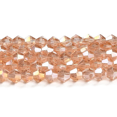 Transparent Electroplate Glass Beads Strands EGLA-A039-T3mm-B15-1