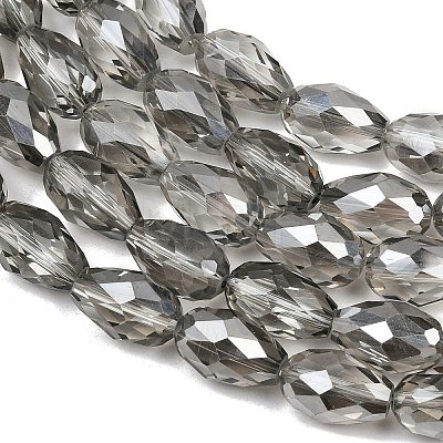 Electroplate Glass Beads Strands X-EGLA-D015-15x10mm-34-1
