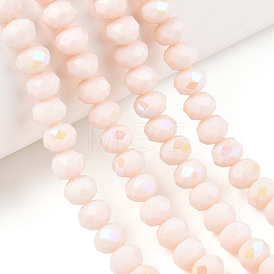 Electroplate Opaque Solid Color Glass Beads Strands EGLA-A044-P3mm-L33-1