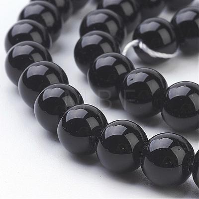 Synthetic Black Stone Beads Strands GSR044-1