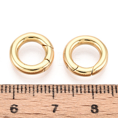 Brass Spring Gate Rings KK-T078-20G-02-1